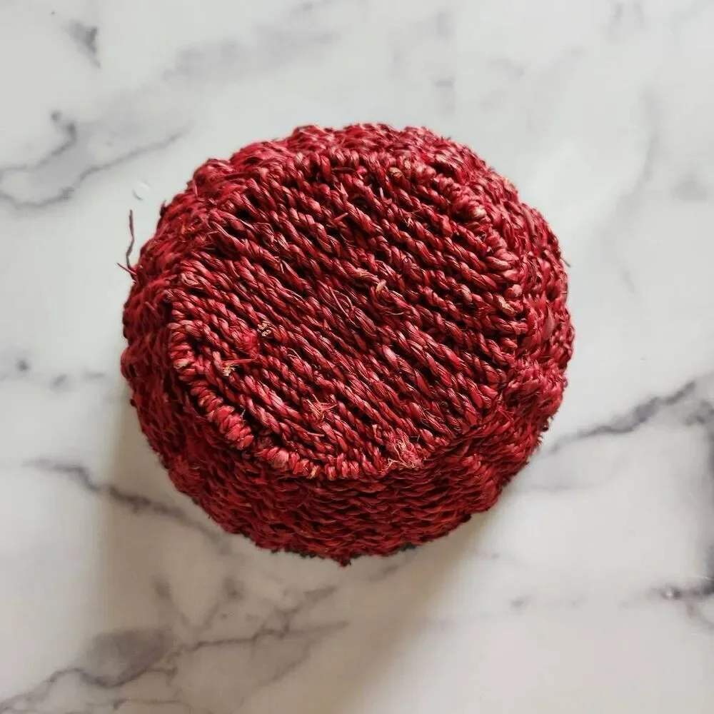 Strawberry watermelon fruit woven Brown basket home decor storage